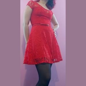 3/$8 NoBo Red Lace Dress